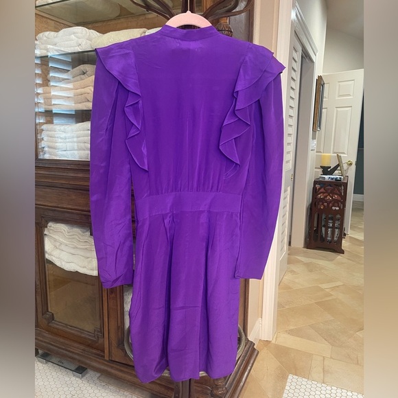 ETOILE ISABEL MARANT Yoana Long-Sleeve Ruffle Short Dress EUC - Picture 5 of 10